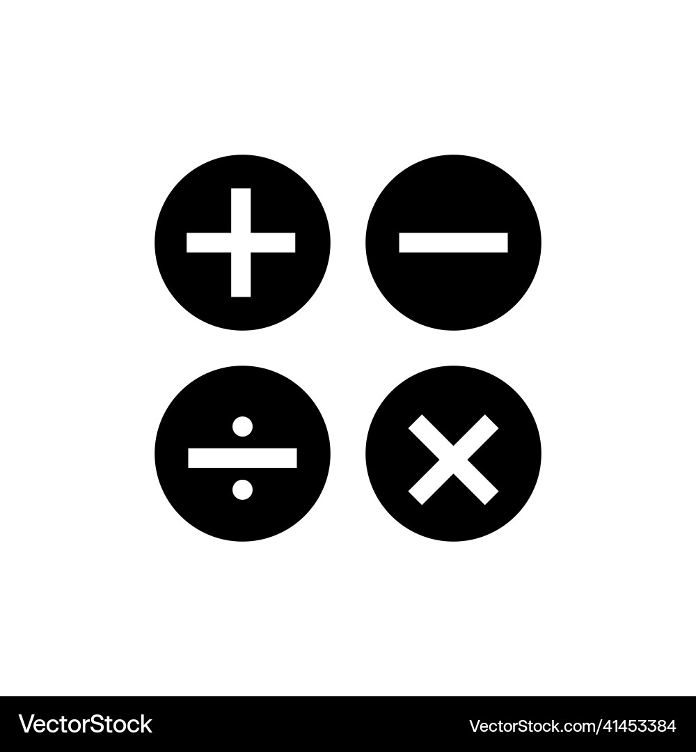 Math icon isolated flat design Math icon isolated flat design Vector Image