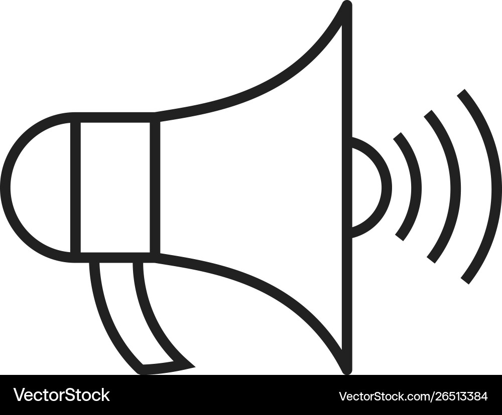 Megaphone Icon - Loudspeaker Signal Vector Image