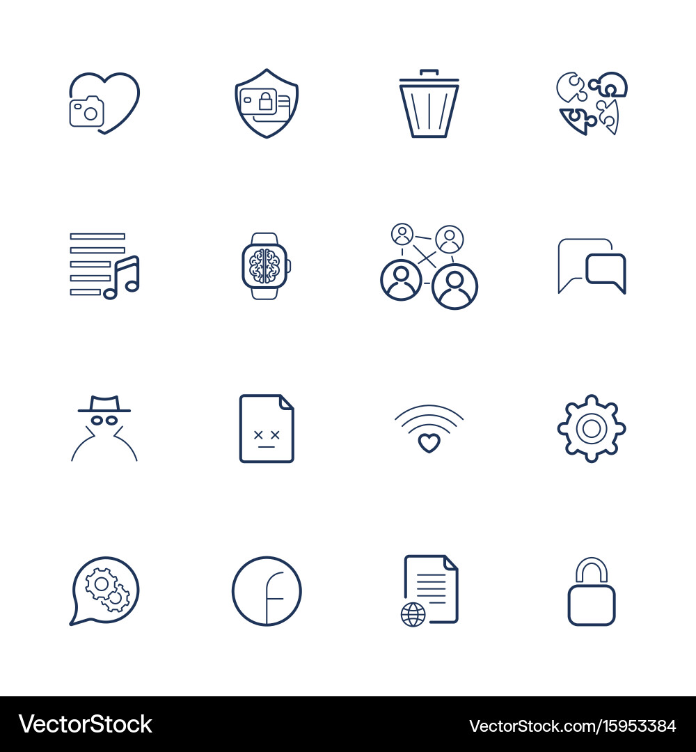 Outline icons for web and mobile editable vector image