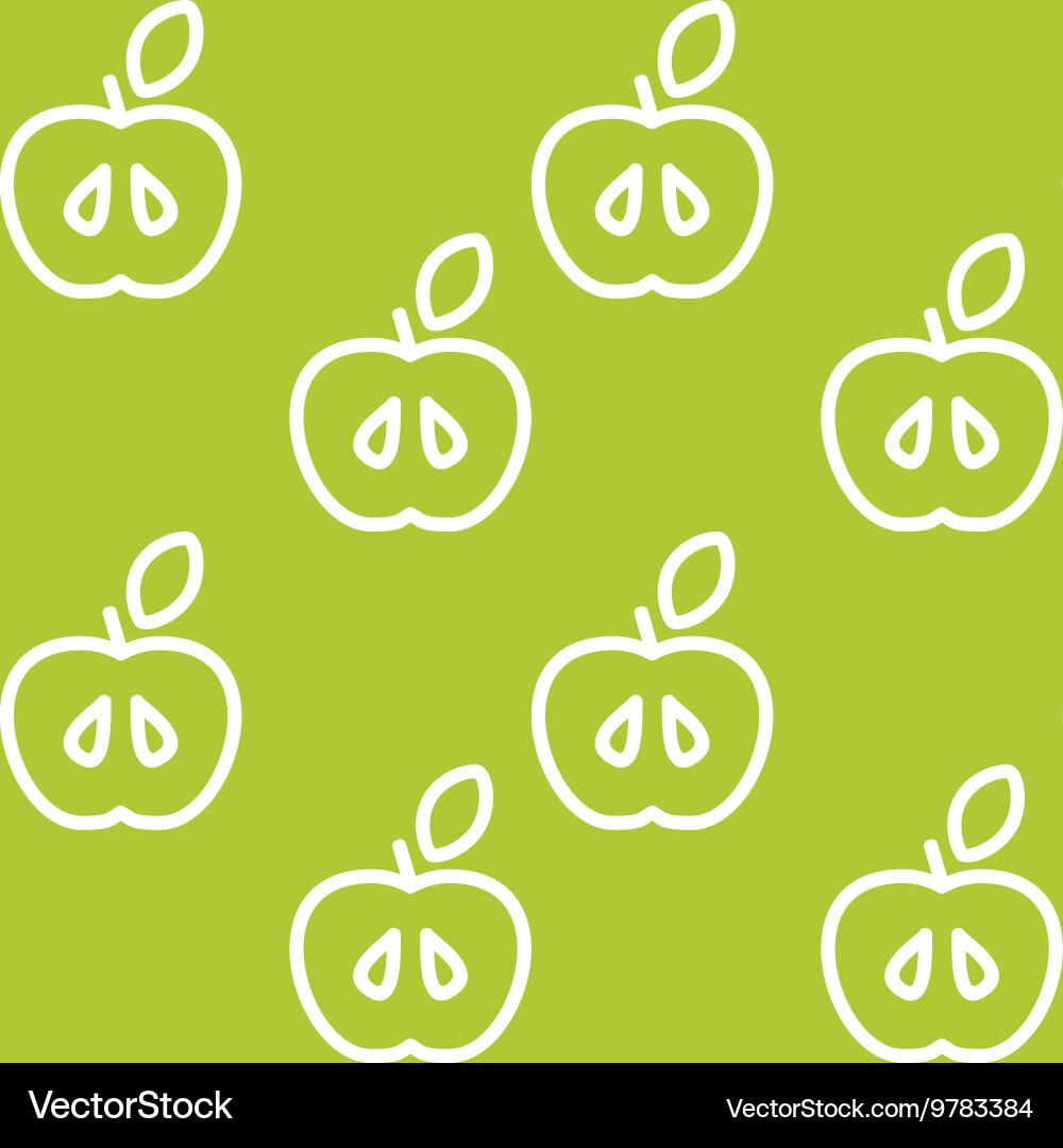 Seamless pattern with apple Vector Image