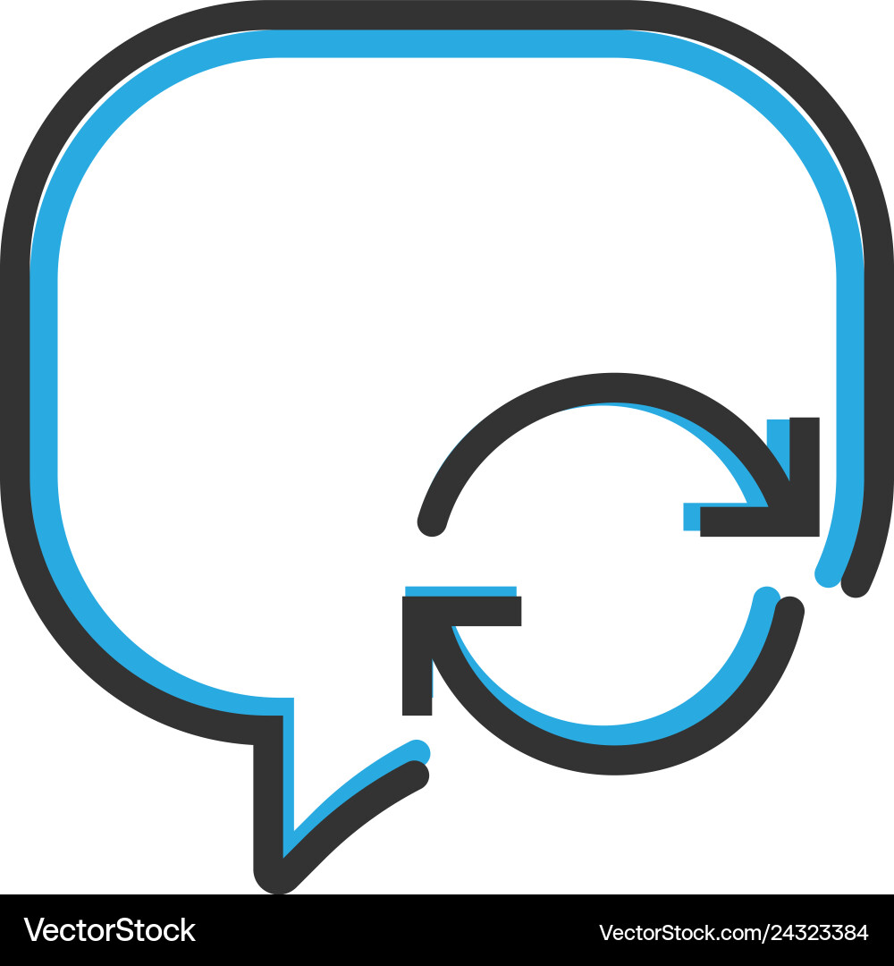 Speech bubble icon design interaction line Speech bubble icon design interaction line vector image