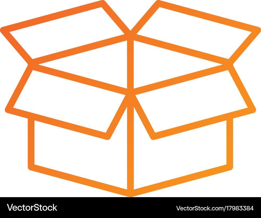 Storage box empty information web icon vector image