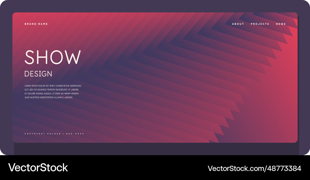 Template for the design and placement of text Template for the design and placement of text vector image