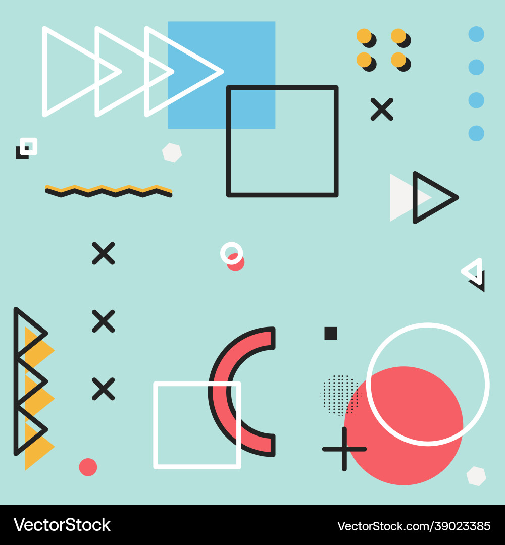 Abstract background with different geometric vector image