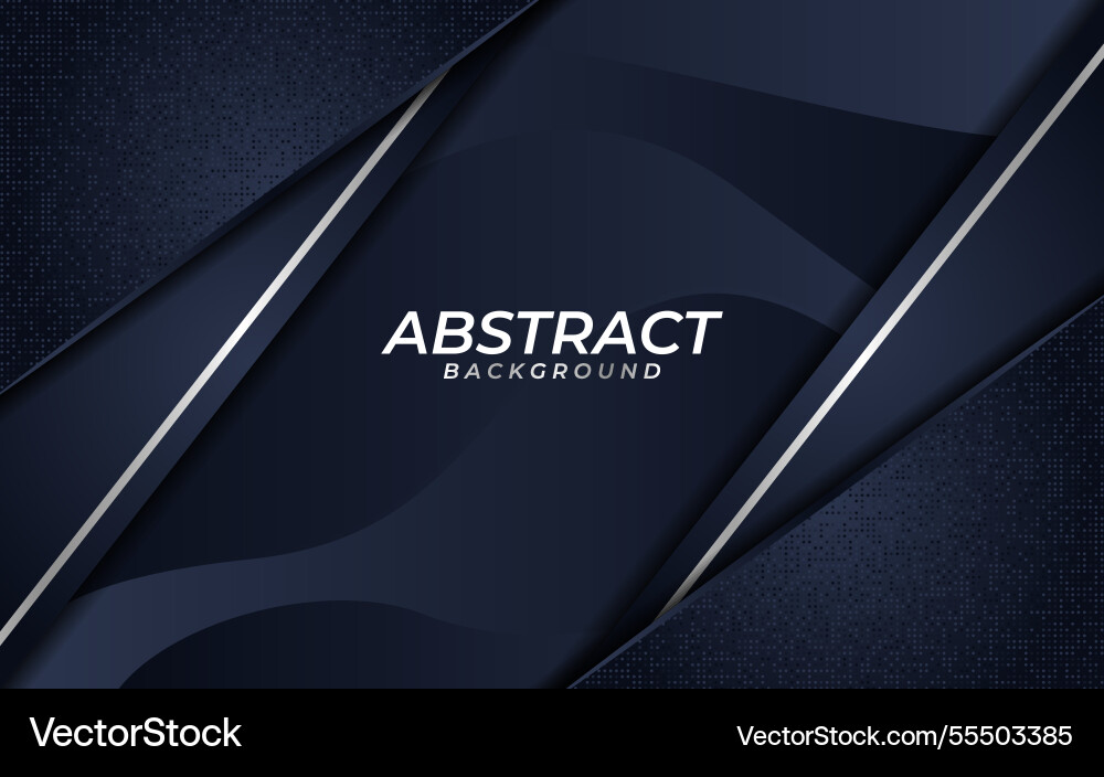 Abstract dark navy background with overlap layer Vector Image