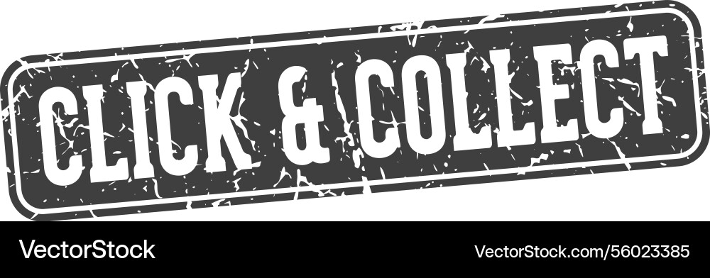 Click collect rectangular sign Vector Image