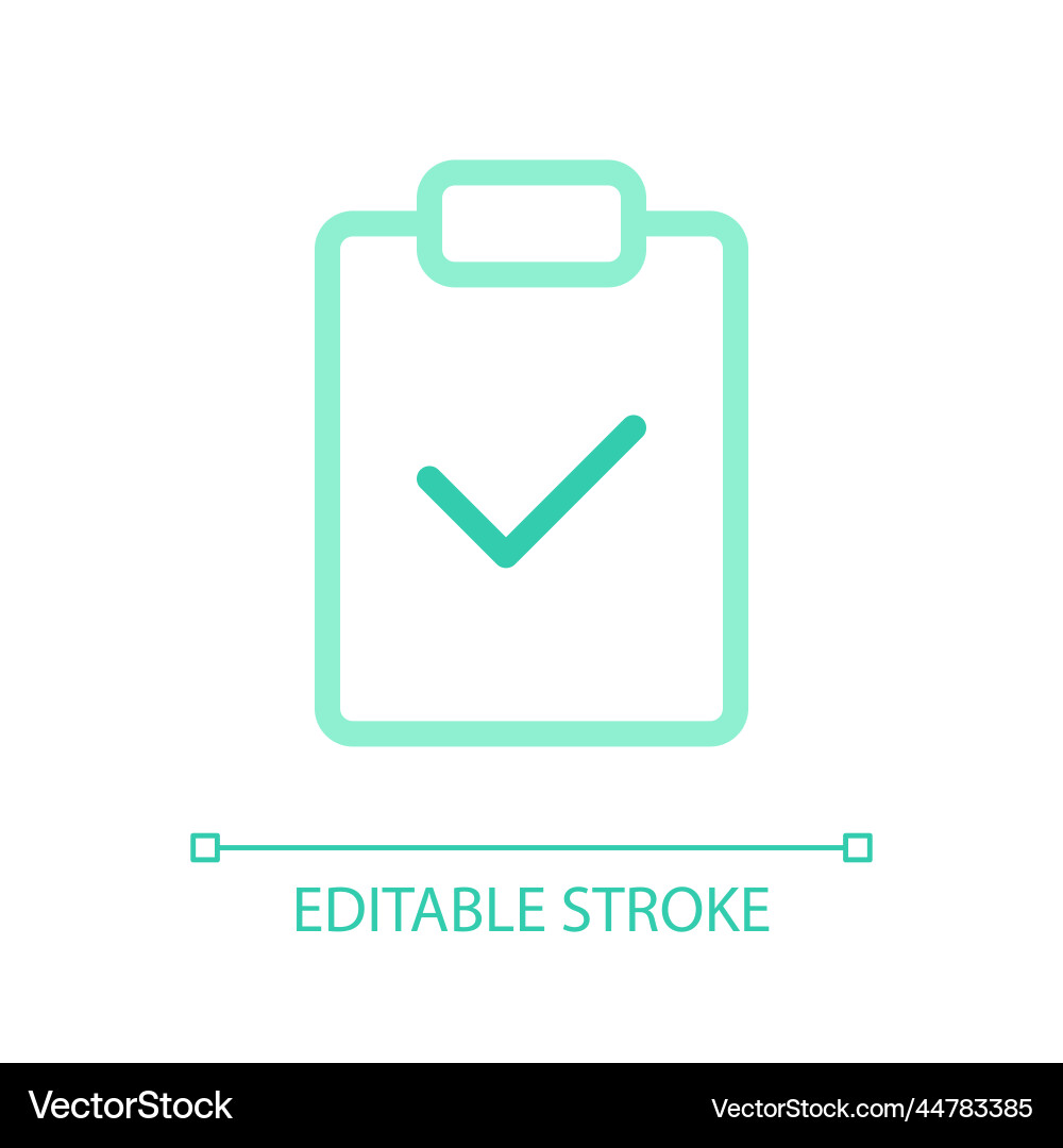 Completed task pixel perfect color linear ui icon vector image