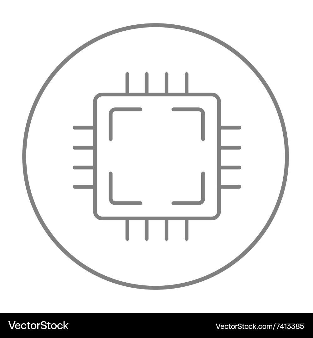 Cpu line icon Vector Image