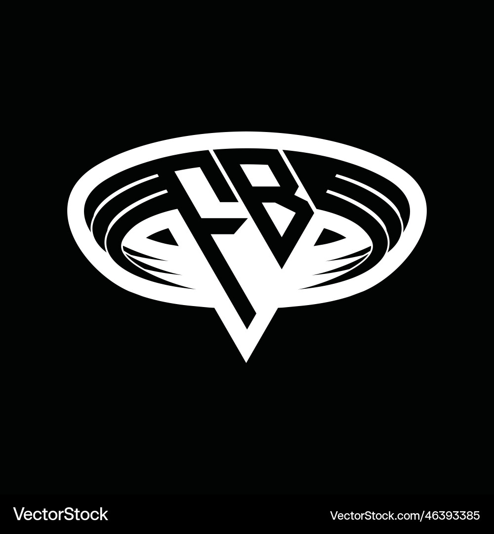 Fb logo monogram with triangle shape slice Fb logo monogram with triangle shape slice Vector Image