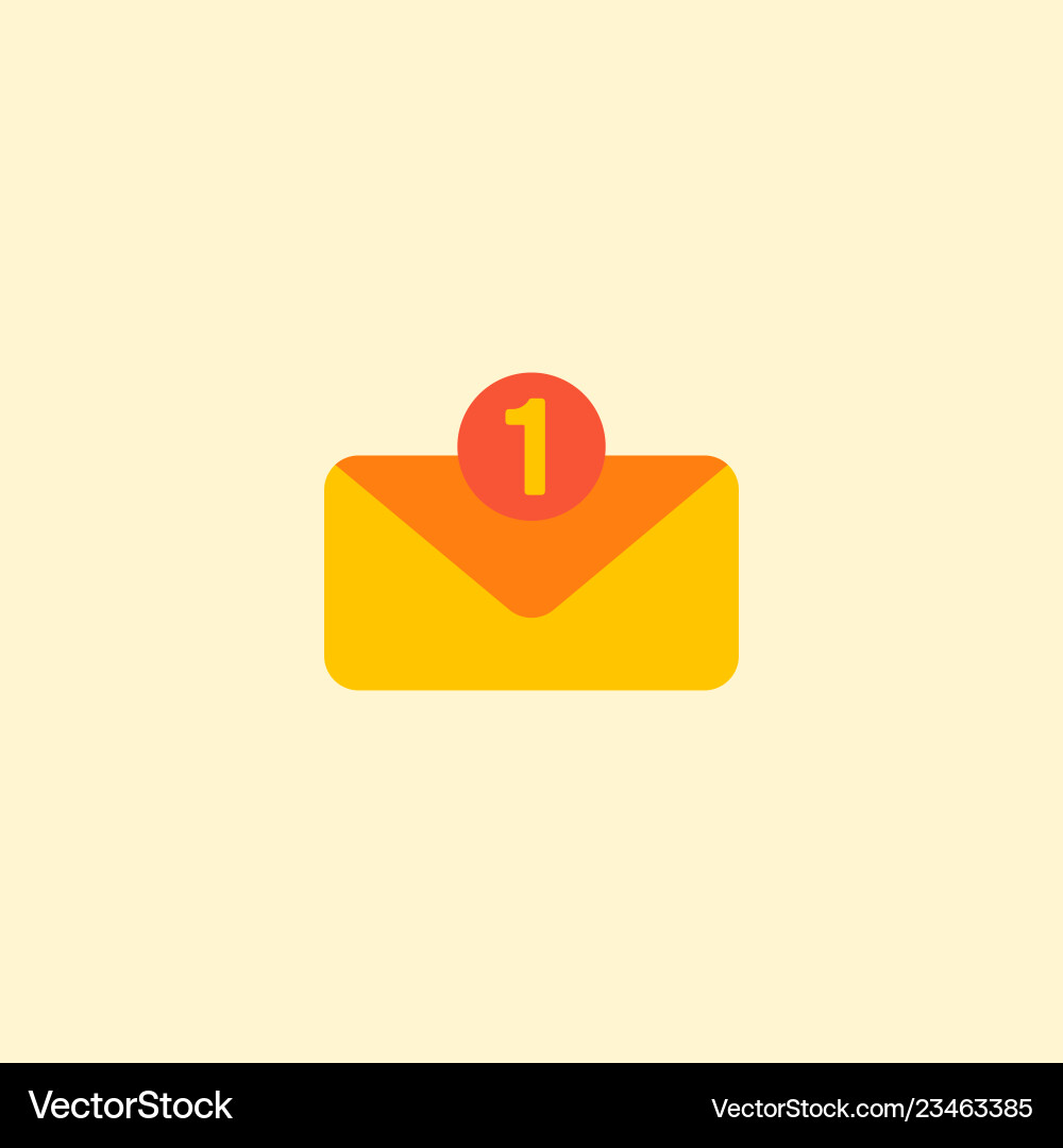 Inbox icon flat element Vector Image