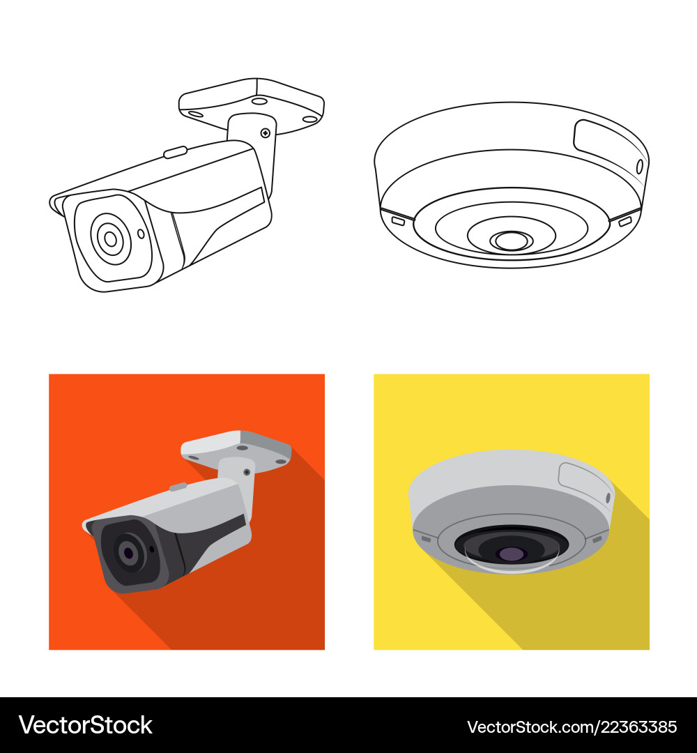 Isolated object of cctv and camera symbol Vector Image