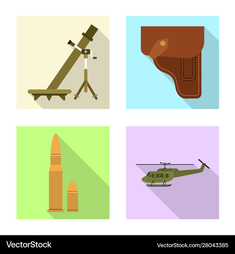 Isolated object weapon and gun icon collection Isolated object weapon and gun icon collection vector image