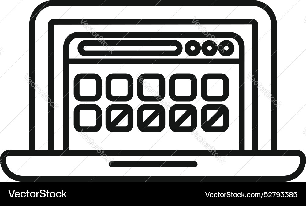 Laptop zeigt Web-Design-Programm mit Inhalt Laptop zeigt Web-Design-Programm mit Inhalt vektorbild