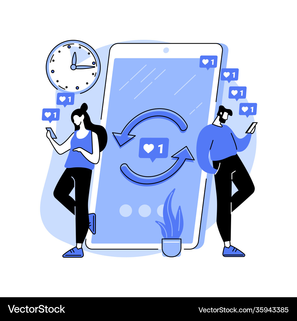 Mindlessly scrolling abstract concept Mindlessly scrolling abstract concept Vector Image