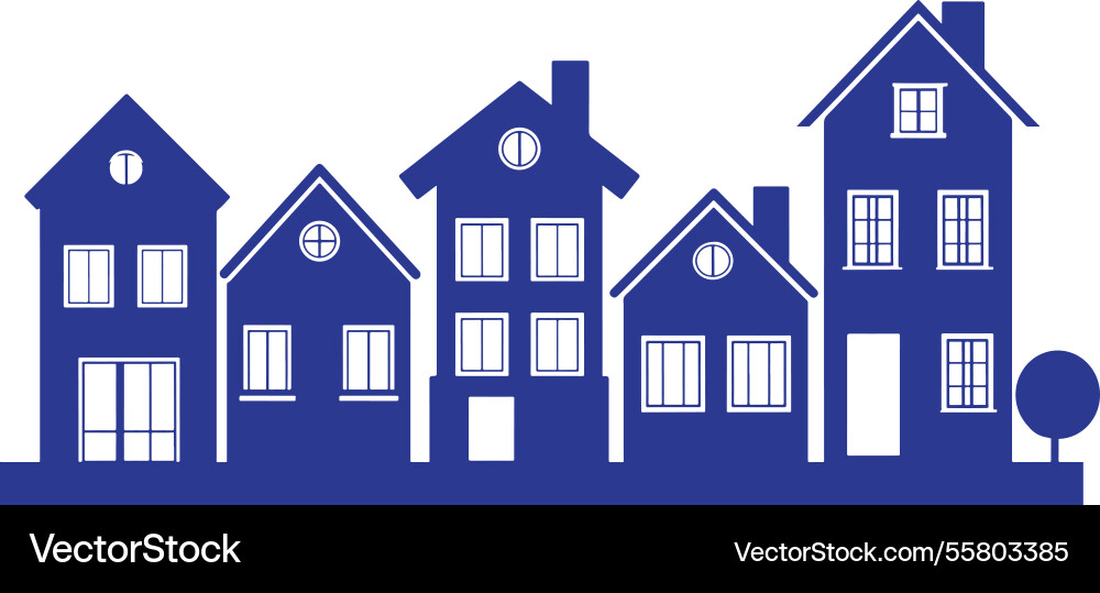 Minimalist house silhouette Minimalist house silhouette vector image