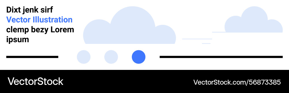 Minimalistic cloud design with text elements Minimalistic cloud design with text elements vector image