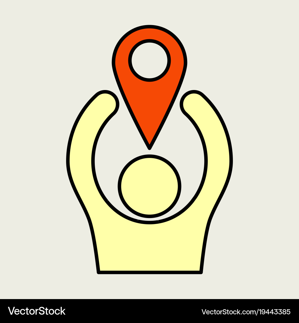 Navigation geolocation icon in flat design vector image