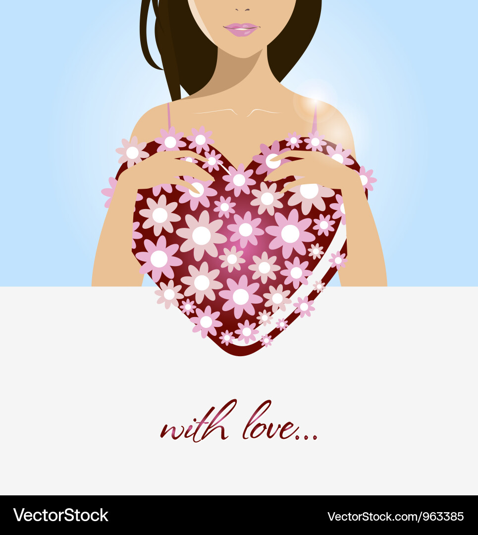 Romantic Valentine Card Vector Image