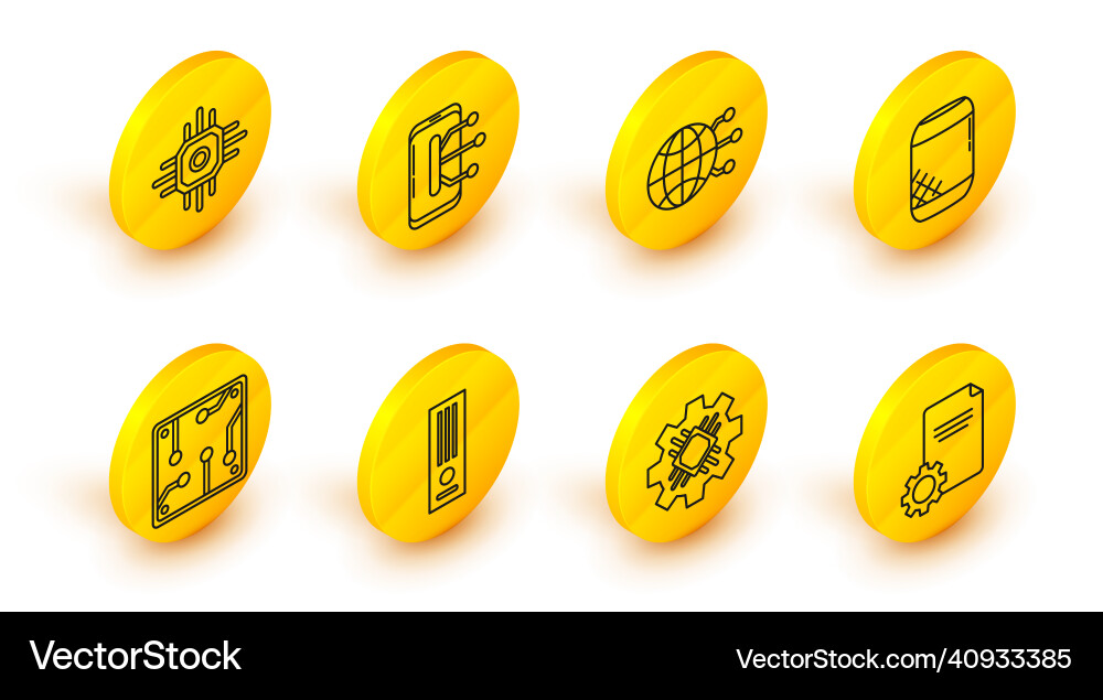 Set line file document processor video game Set line file document processor video game vector image