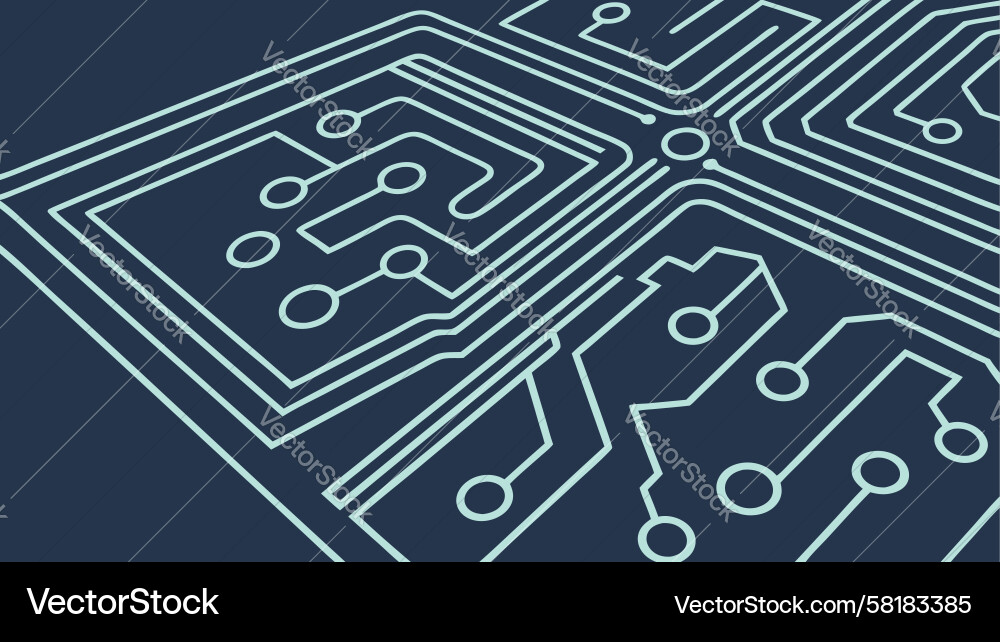 Tech Hemisphere Circuit Pattern Vector Image