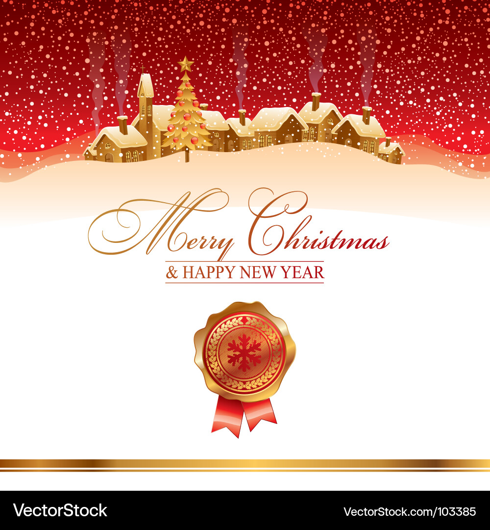 Winter Christmas Card vector image