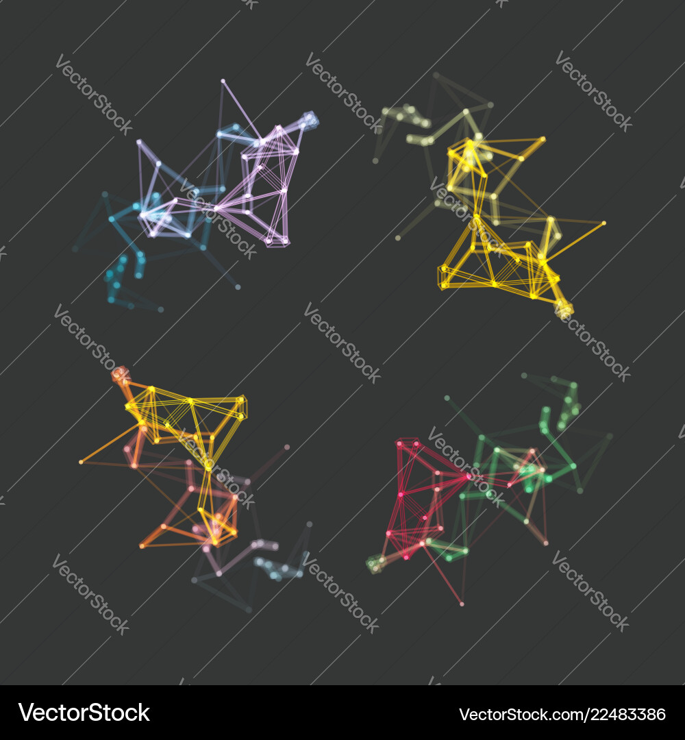 3d connection structure futuristic technology 3d connection structure futuristic technology vector image