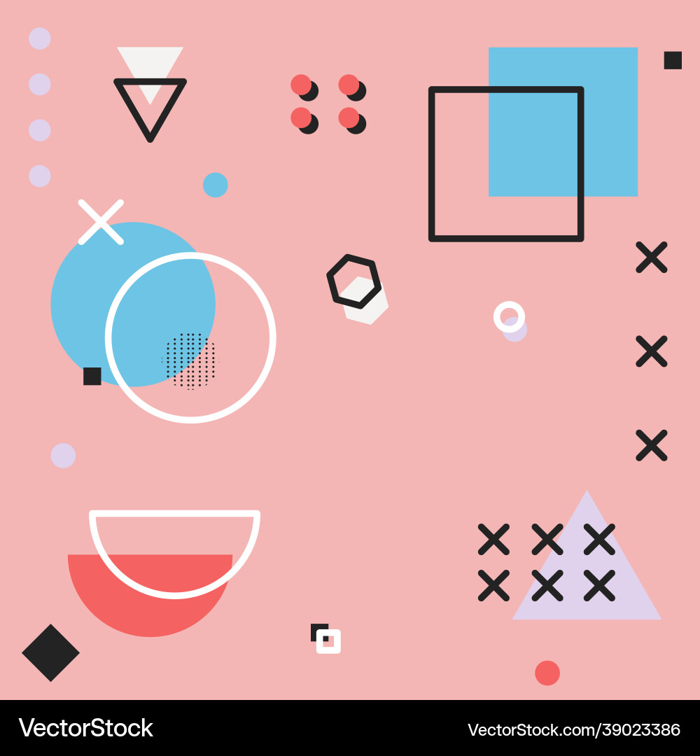 Abstract background with different geometric vector image