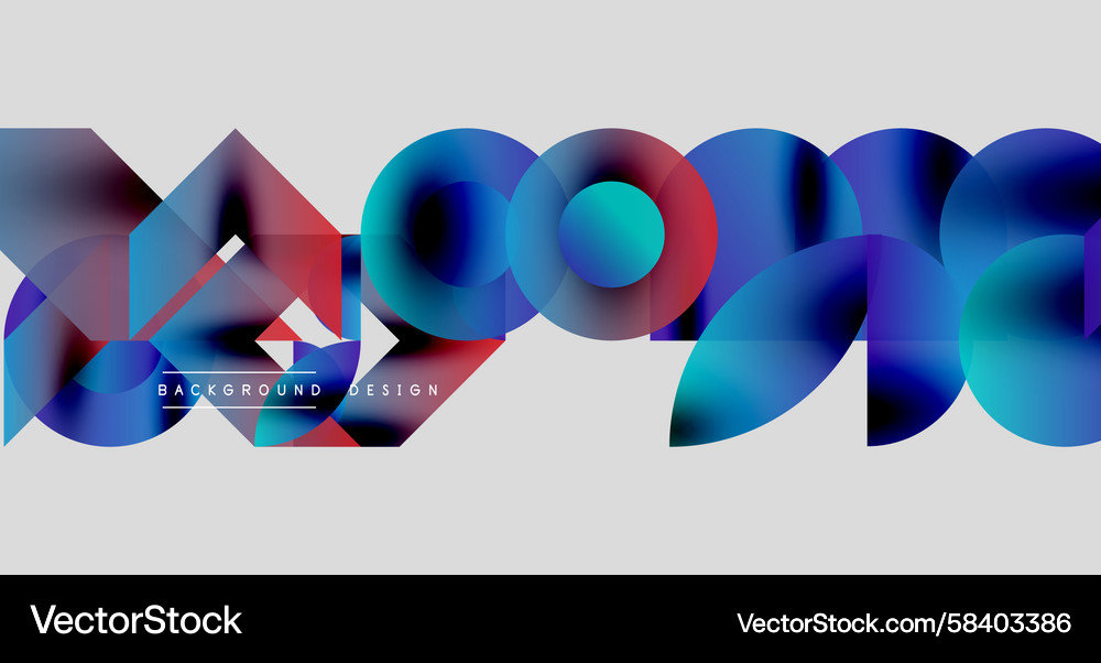 Abstract colorful shapes overlap gray background Abstract colorful shapes overlap gray background Vector Image