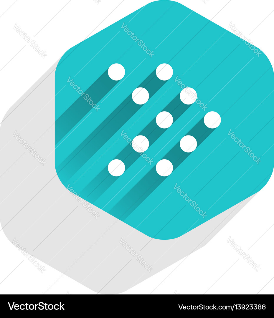 Arrow sign led digital display hexagon button Arrow sign led digital display hexagon button vector image