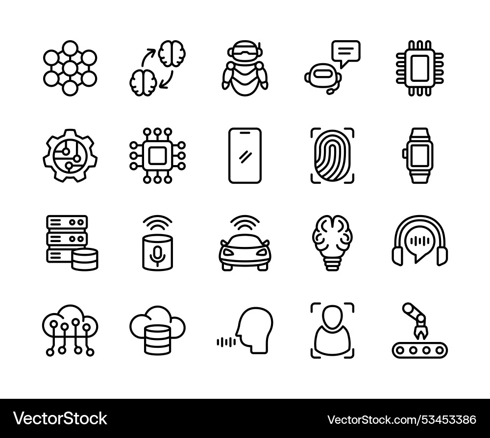 Artificial intelligence ai technology Artificial intelligence ai technology vector image