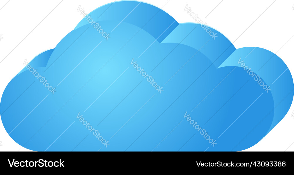 Cloud symbol icon shape for computing Cloud symbol icon shape for computing vector image