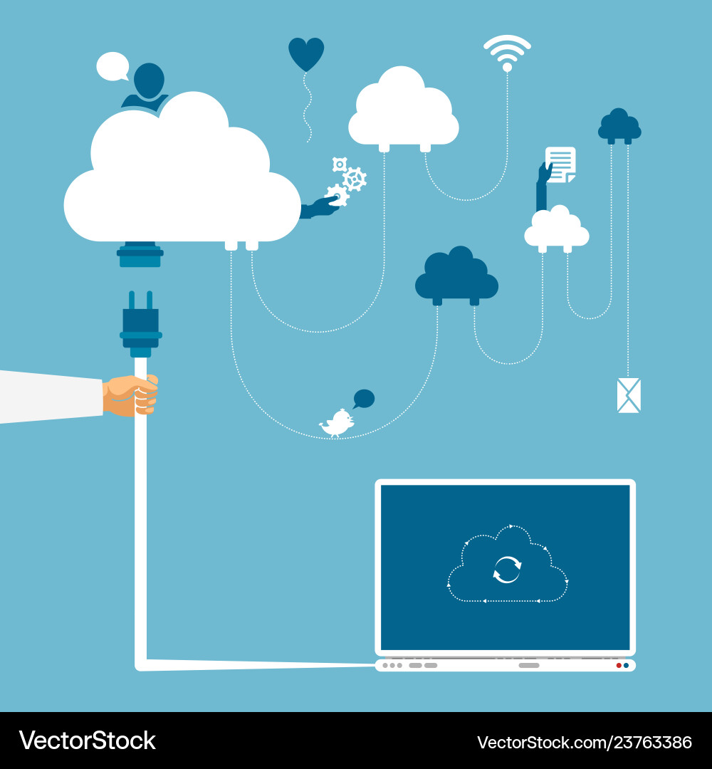 Concept of wireless cloud network and distributed vector image