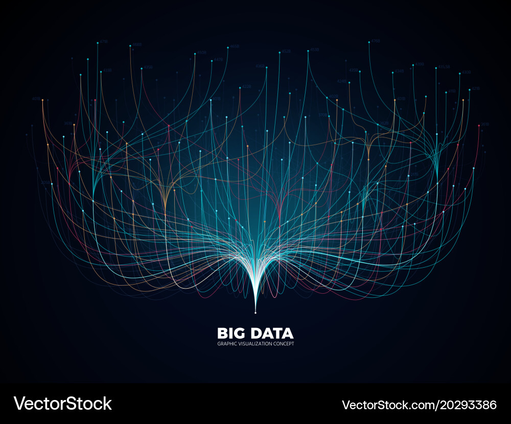 Data Network Flow Visualization vector image