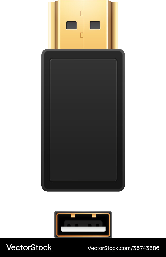 Flash drive realistic composition Royalty Free Vector Image