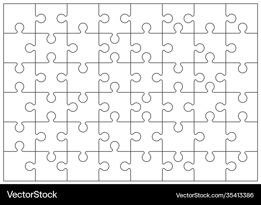 Jigsaw or tiling puzzles grid empty templates Jigsaw or tiling puzzles grid empty templates vector image