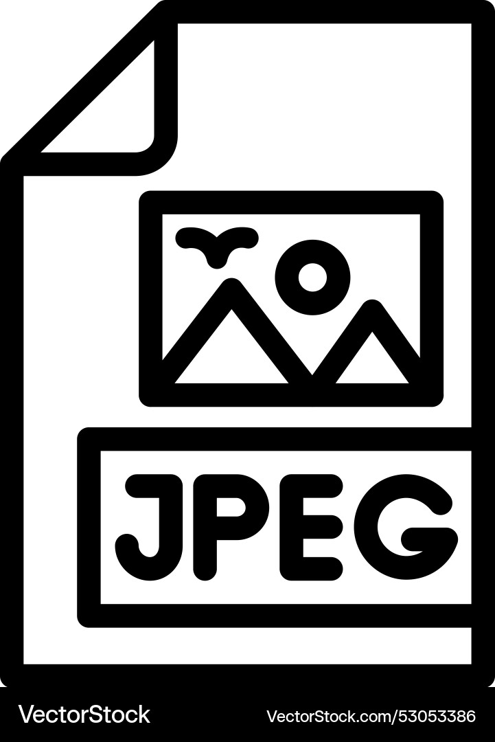 Jpeg file icon design Vector Image