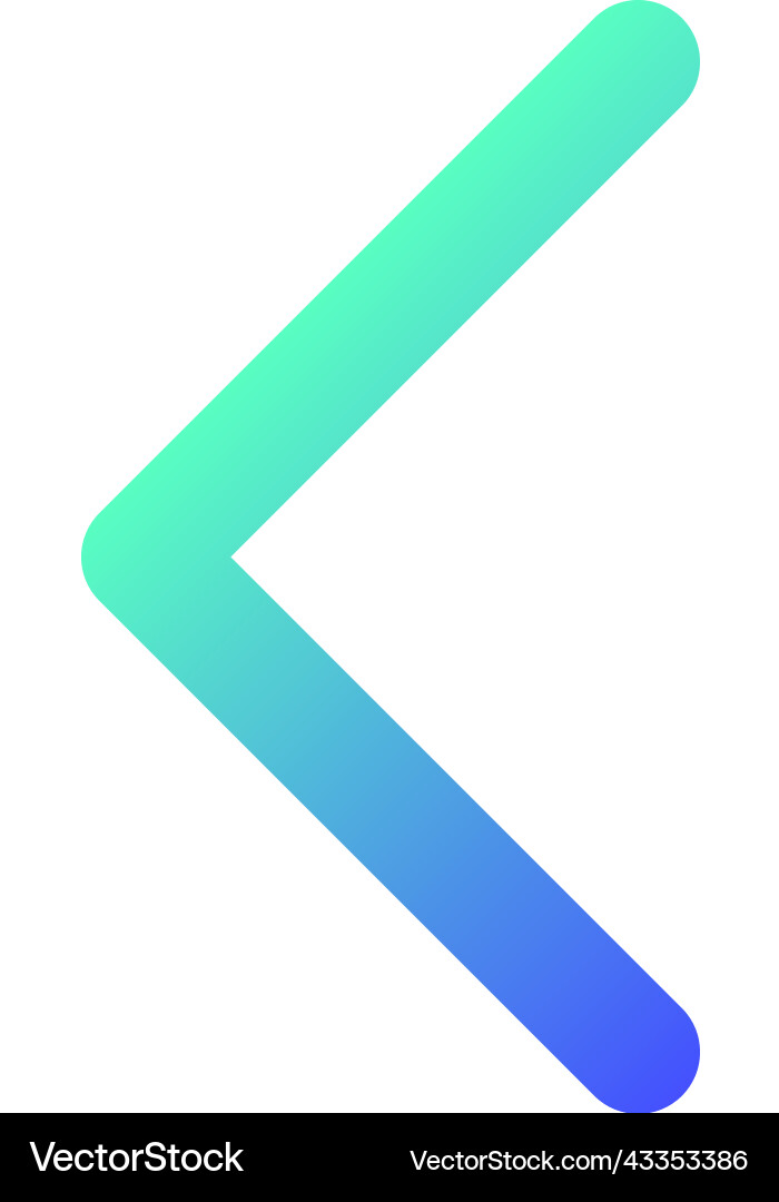 Left arrow pixel perfect gradient linear ui icon Left arrow pixel perfect gradient linear ui icon vector image