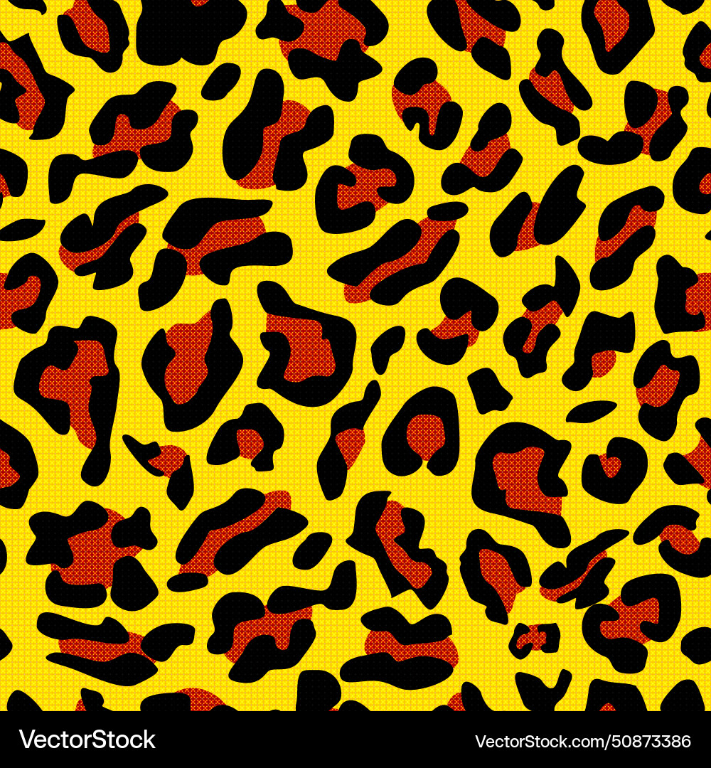 Leopard pattern design funny drawing seamless Leopard pattern design funny drawing seamless vector image