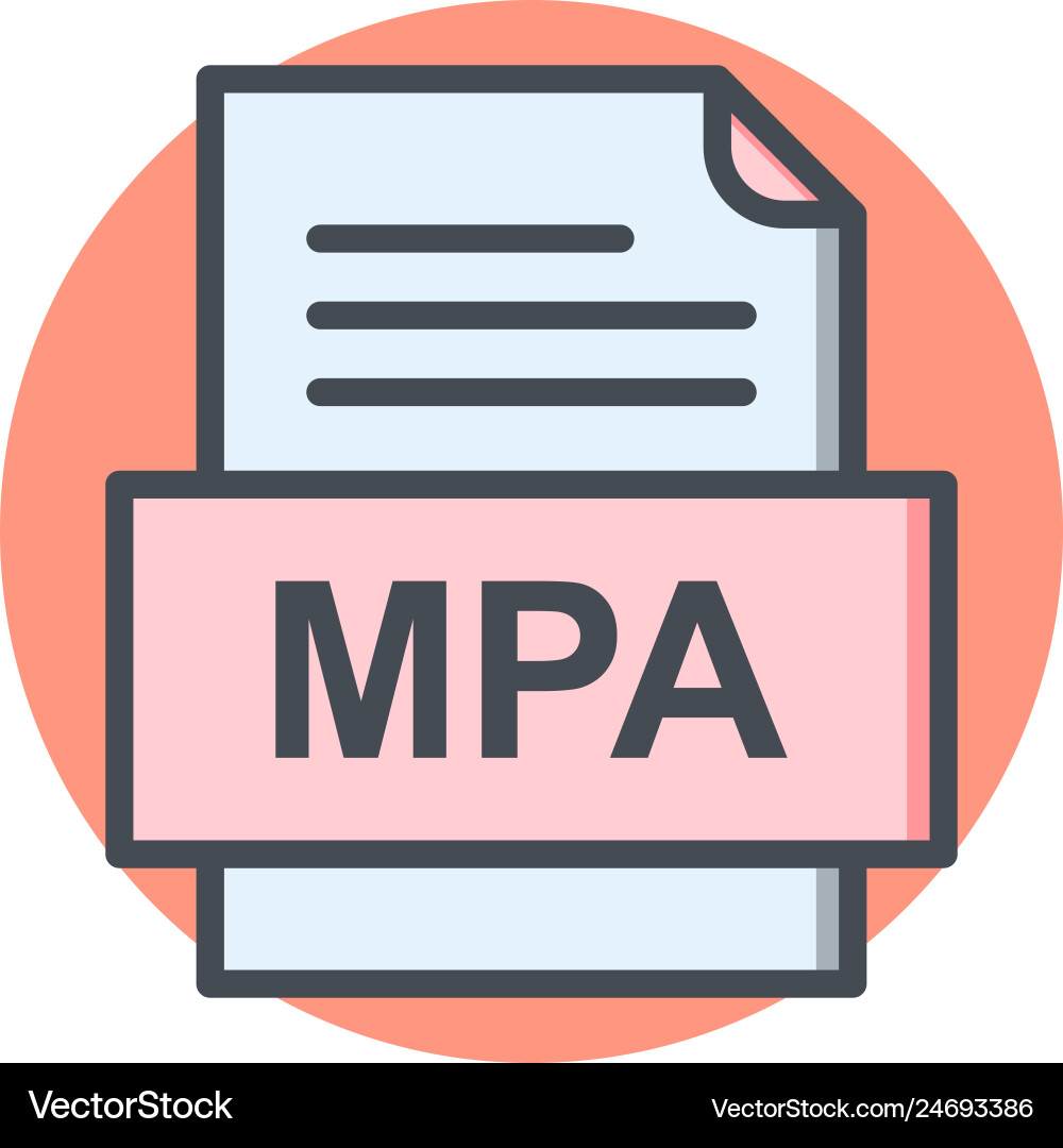 Mpa file document icon Vector Image