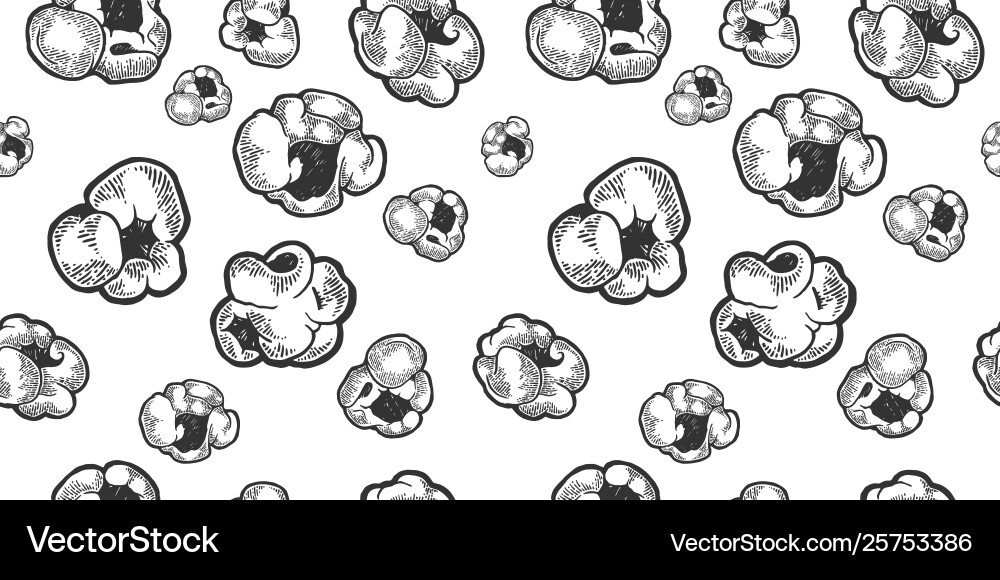 Popcorn Scratch Board Pattern Vector Image