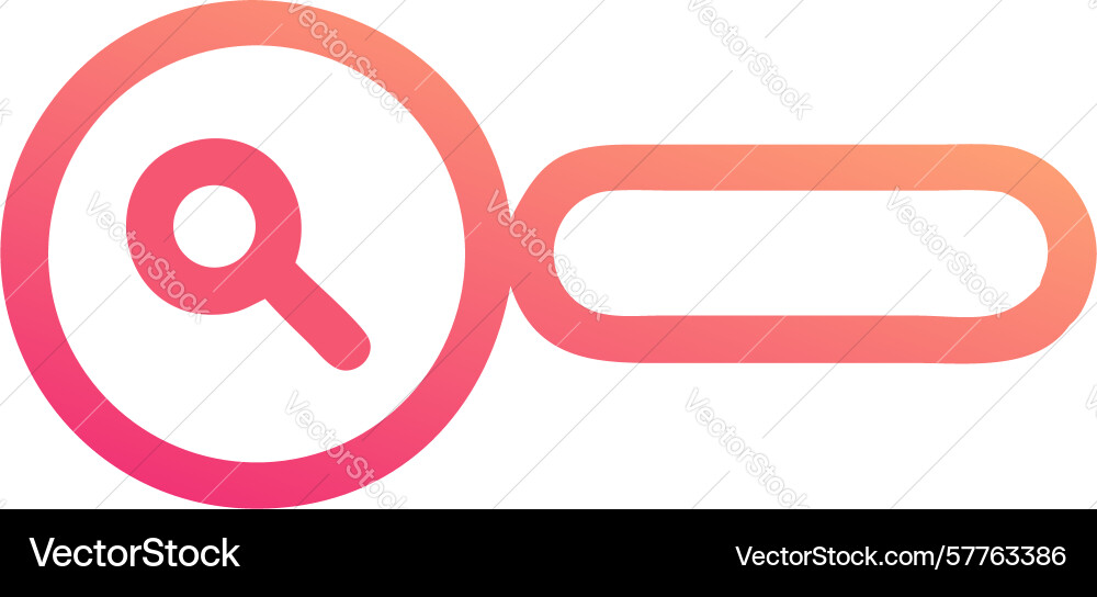Red search bar icon design generative ai vector image