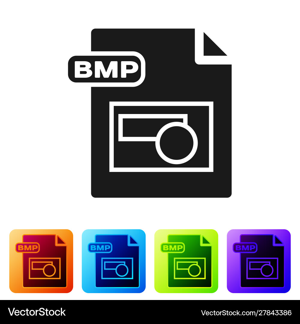 Schwarz bmp Datei Dokument herunterladen Schaltfläche Symbol Schwarz bmp Datei Dokument herunterladen Schaltfläche Symbol vektorbild
