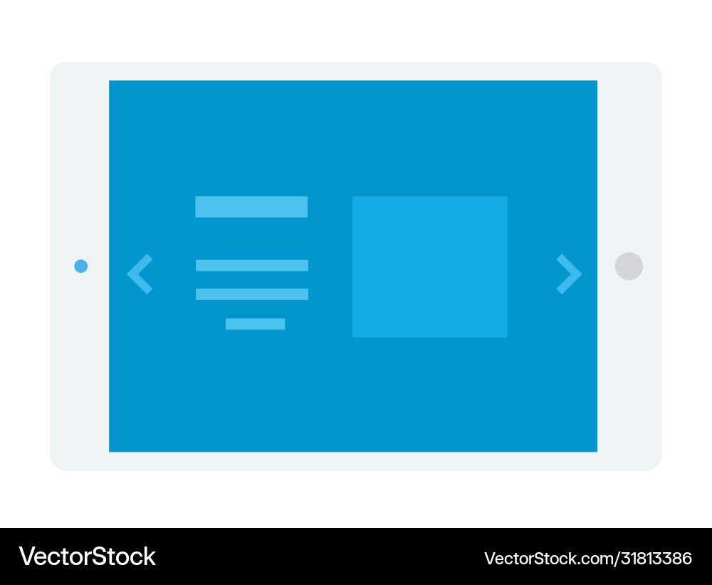 Tablet screen programmer workspace flat icon Vector Image