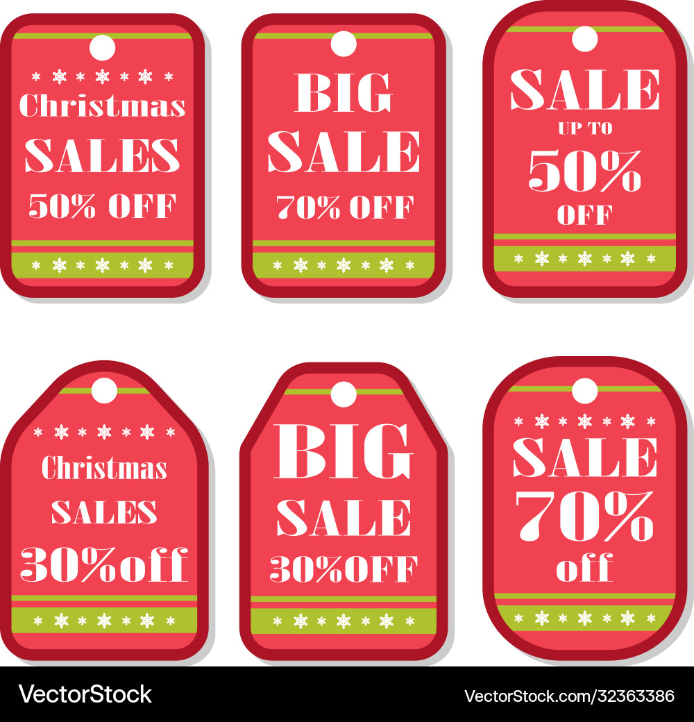 Weihnachtsverkauf Aufkleber Set Kollektion Weihnachtsverkauf Aufkleber Set Kollektion vektorbild
