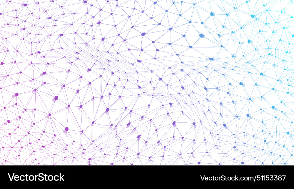 Abstract tech network connection dots digital vector image