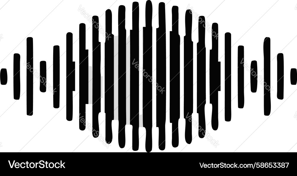 Abstract vertical sound waves pattern design Vector Image