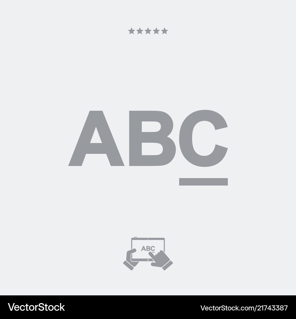 Add text flat icon Add text flat icon vector image