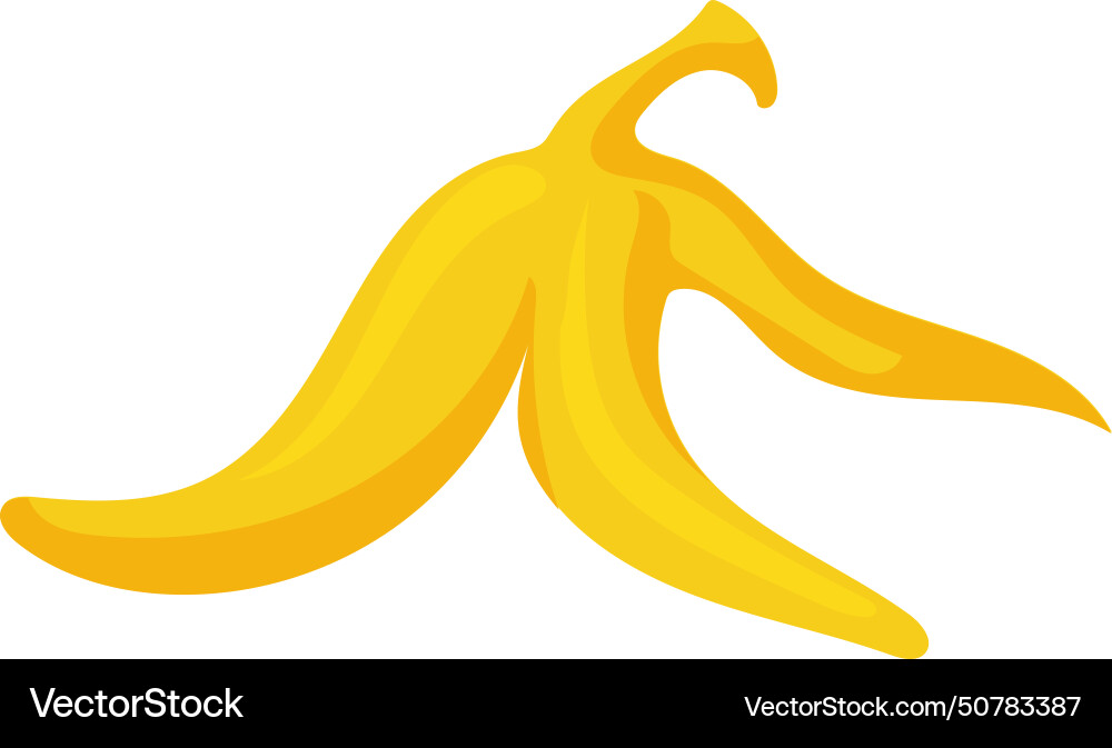 Banana Peel - Organic Waste Vector Image