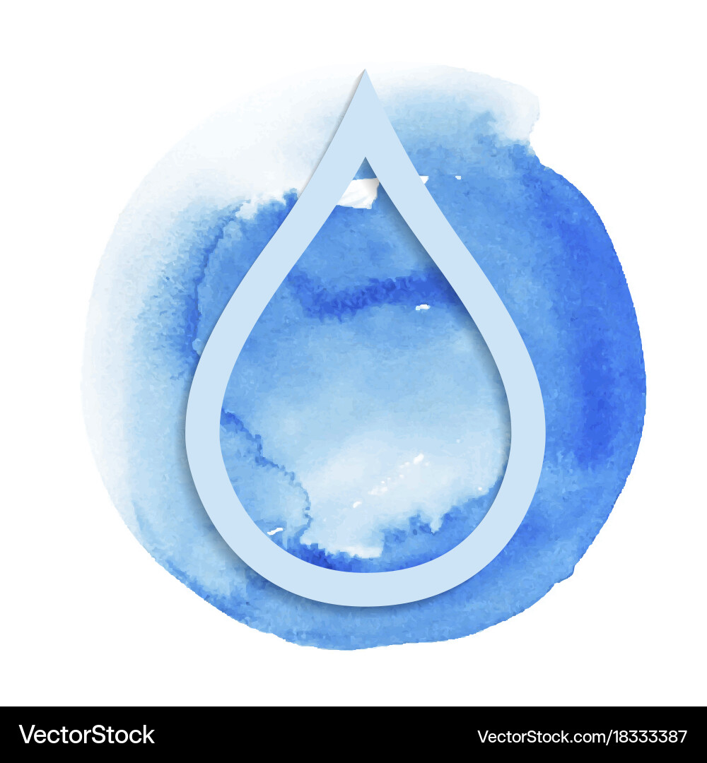 Blue Water Drop Royalty Free Vector Image - VectorStock