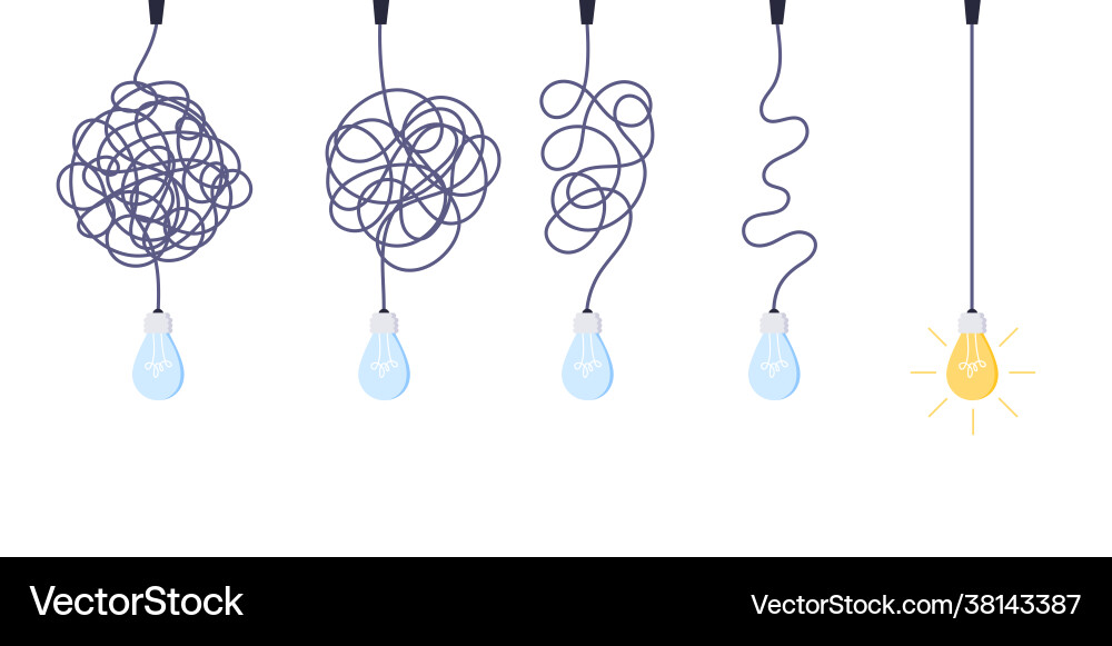Chaos simplifying problem solving and business Chaos simplifying problem solving and business Vector Image